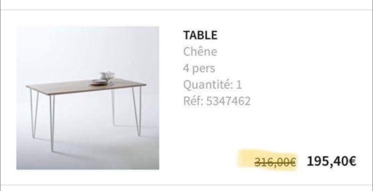 La Redoute eettafel 140x80 cm eikenlook zwart metalen poten, Ophalen, 100 tot 150 cm, 50 tot 100 cm, Zo goed als nieuw