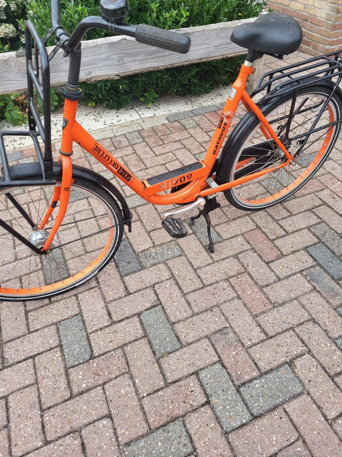 Batavus Delivery Bike - Oranje Transportfiets, Terugtraprem, Gebruikt, Batavus, Ophalen of Verzenden