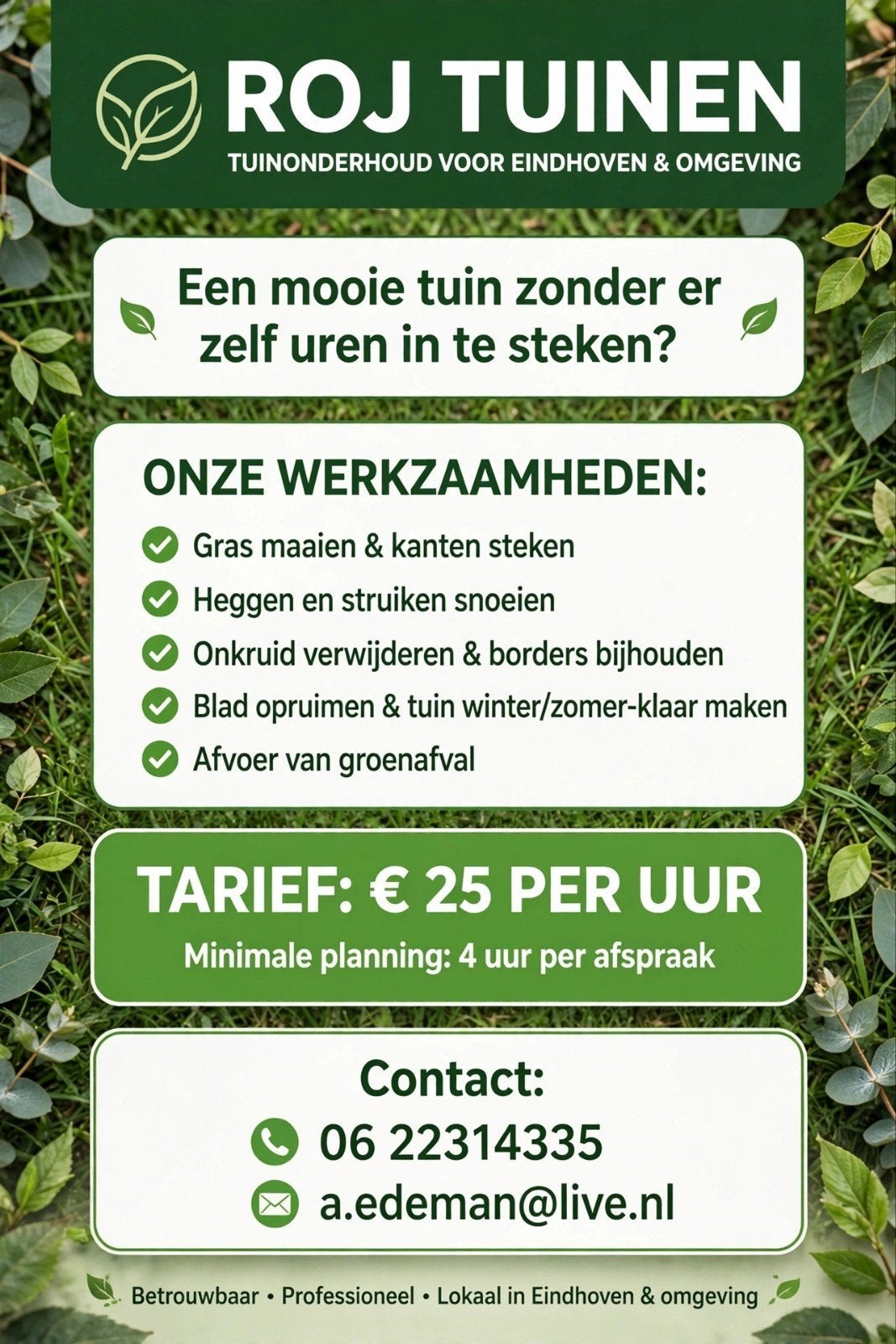 Stratenmaker, Tuin- of Vijveraanleg