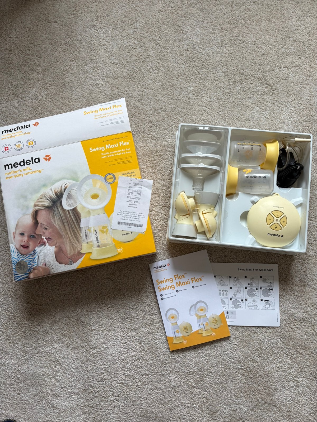 Medela Swing Maxi Flex zgan mét aankoopbewijs, Ophalen of Verzenden, Zo goed als nieuw, Borstkolf