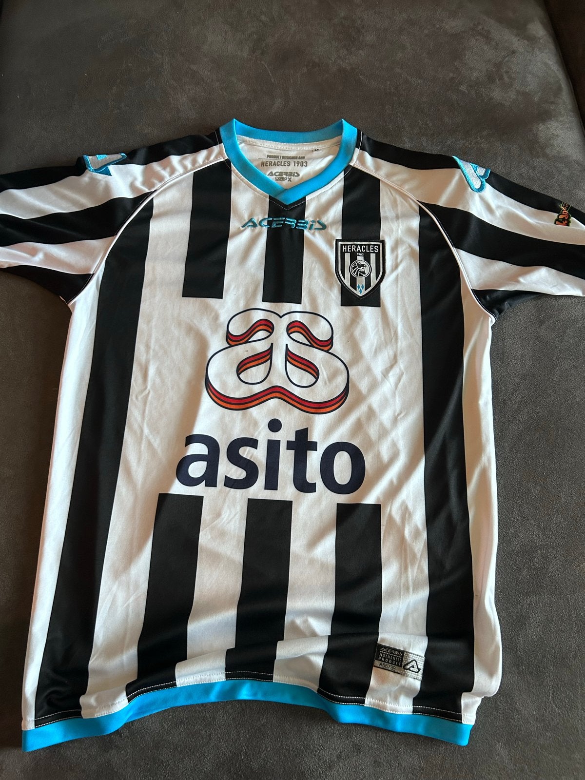 Heracles Almelo shirt Jakubiak - Gedragen, Wit, Overige maten, Ophalen of Verzenden, Voetbal