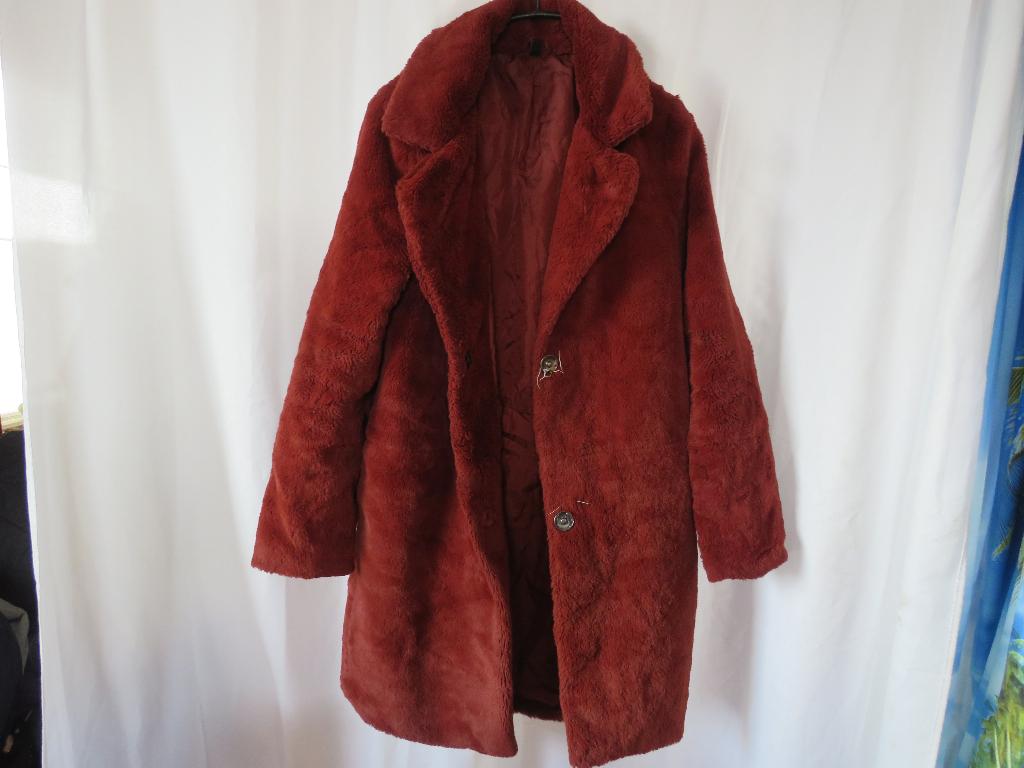 terra faux fur bont  tussen jas mt S van Hema, Ophalen of Verzenden, Maat 36 (S), Gedragen, Hema