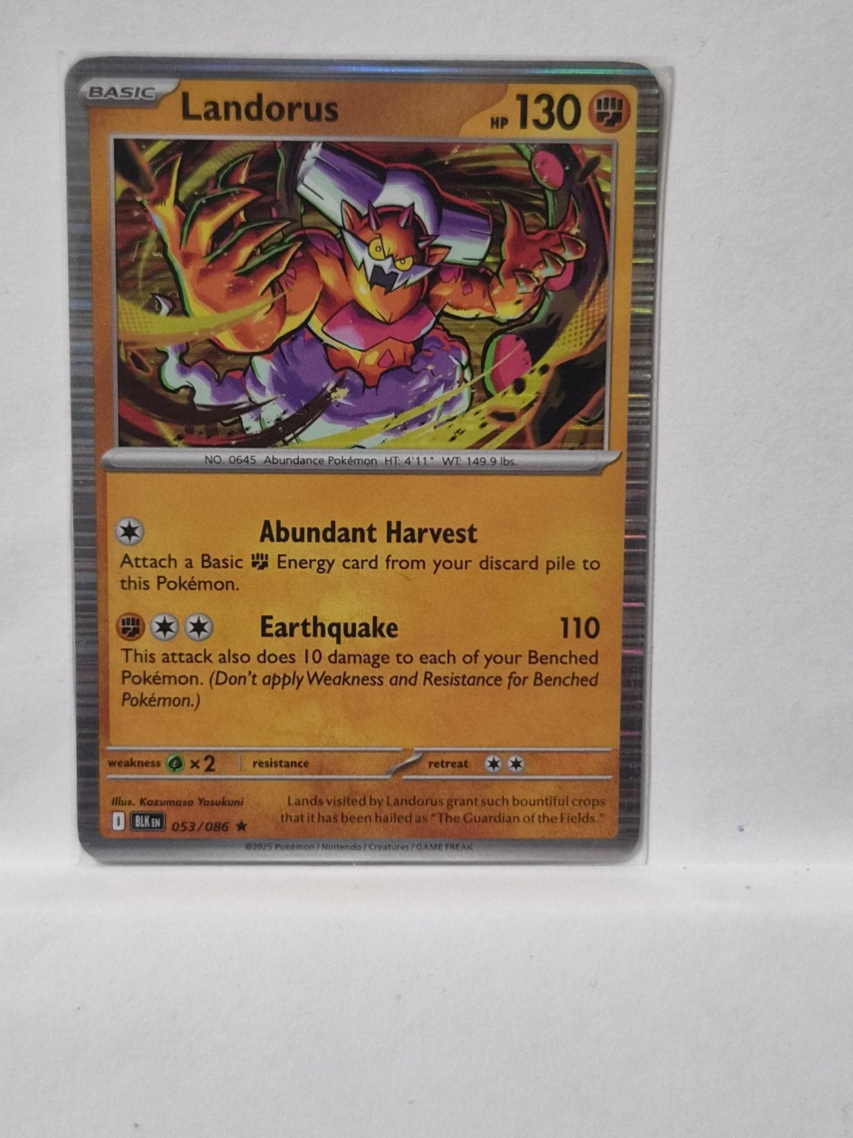 Pokemon Kaart Landorus 053/086 Basic HP 130, Hobby en Vrije tijd, Verzamelkaartspellen | Pokémon, Ophalen of Verzenden, Zo goed als nieuw