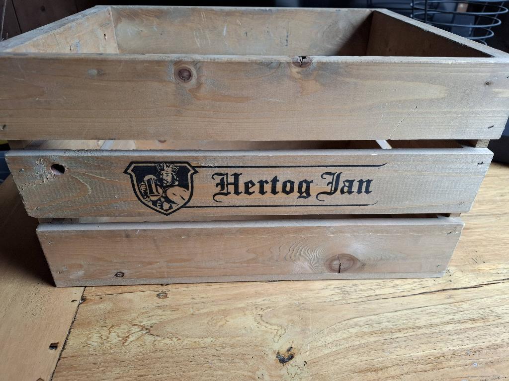 Hertog Jan houten fietskrat, Ophalen of Verzenden, Gebruikt, Overige typen, Hertog Jan