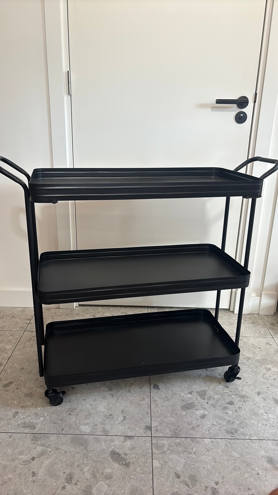 Butler Trolley - Butler Tray - Zwart, Ophalen, Metaal, Industrieel, Gebruikt