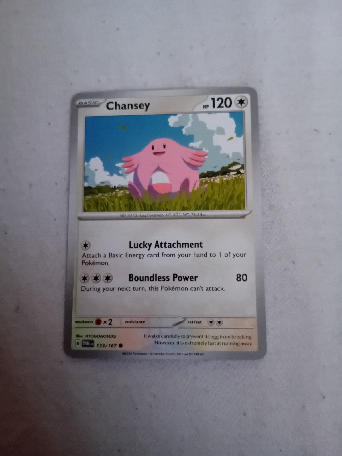 Pokémon TCG: Chansey 133/167 Kaart - Basic, 120 HP, Ophalen of Verzenden, Zo goed als nieuw, Losse kaart, Foil