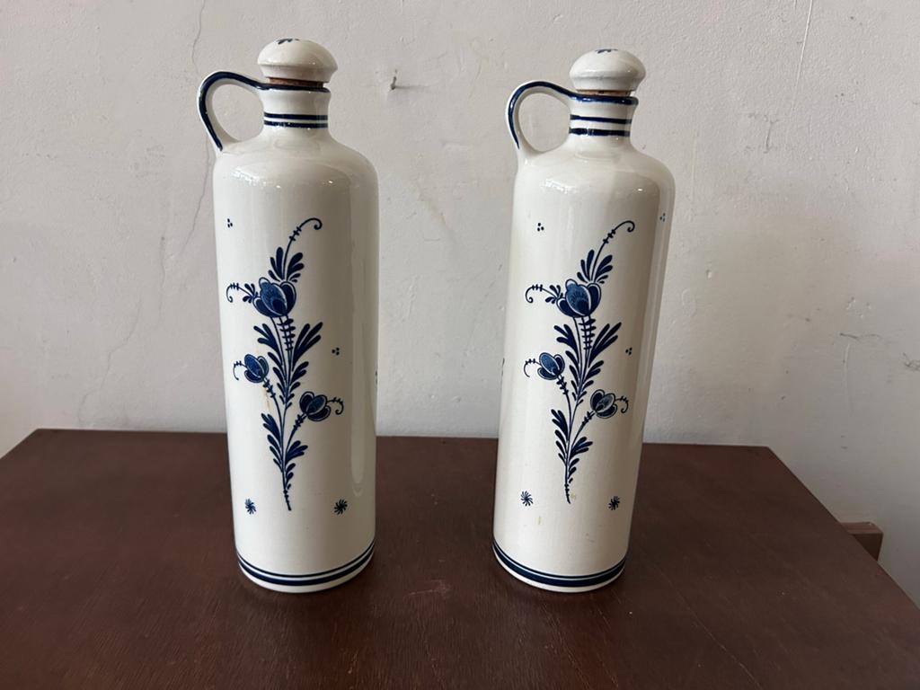 Set van 2 Delft Blauw BOLS jenever kruiken - Molen & Bloemen, Antiek en Kunst, Ophalen of Verzenden