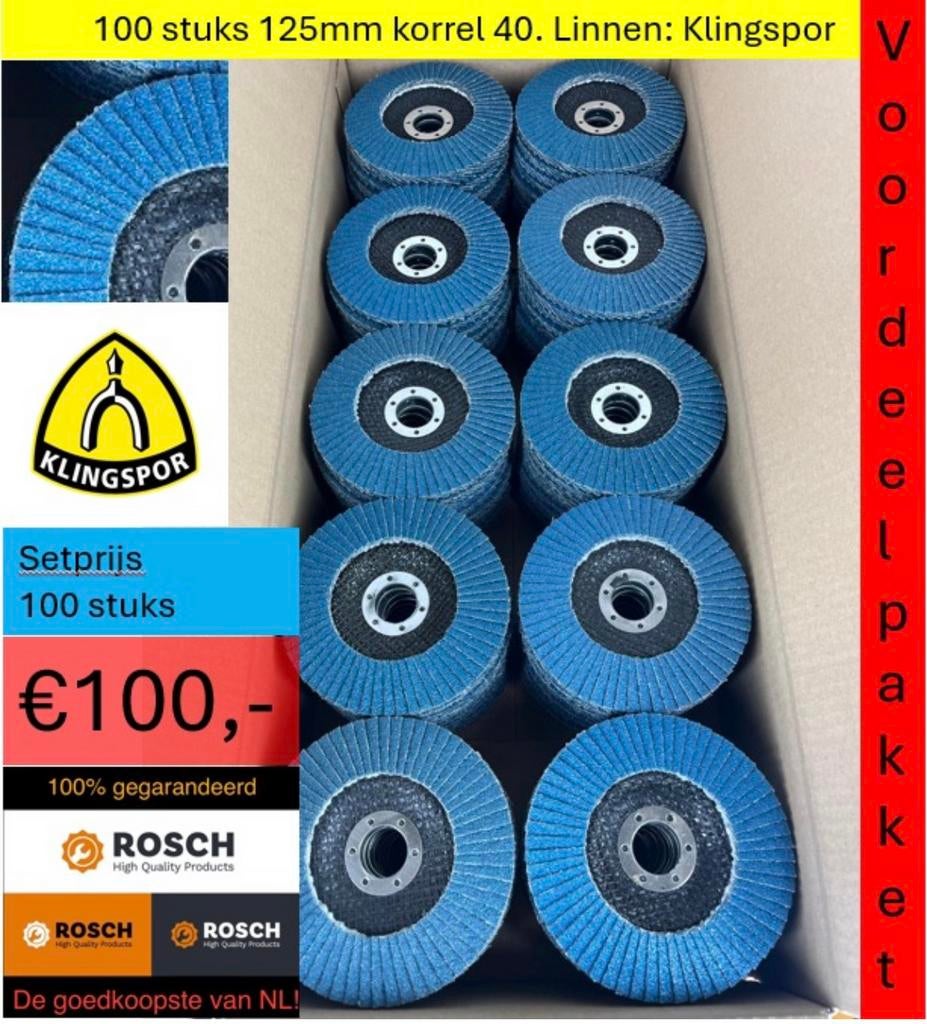 100 stuks Lamellenschijven korrel 40, Ophalen of Verzenden, Nieuw, 1200 watt of meer, Overige typen