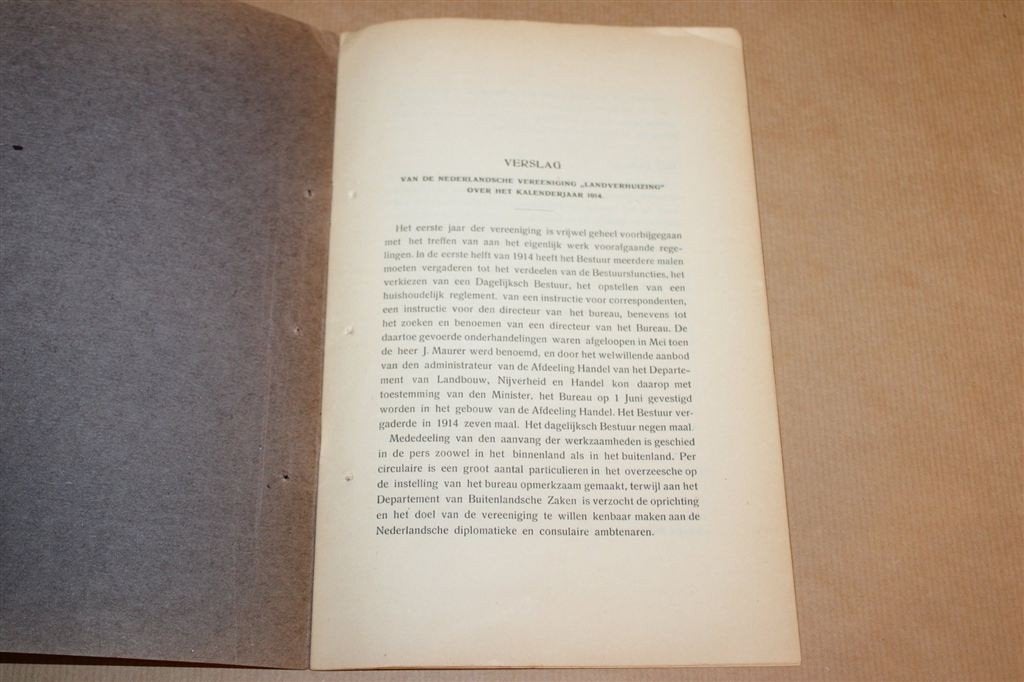 Jaarverslag 1914 — Nederlandsche Vereeniging Landverhuizing, Ophalen of Verzenden, Gelezen