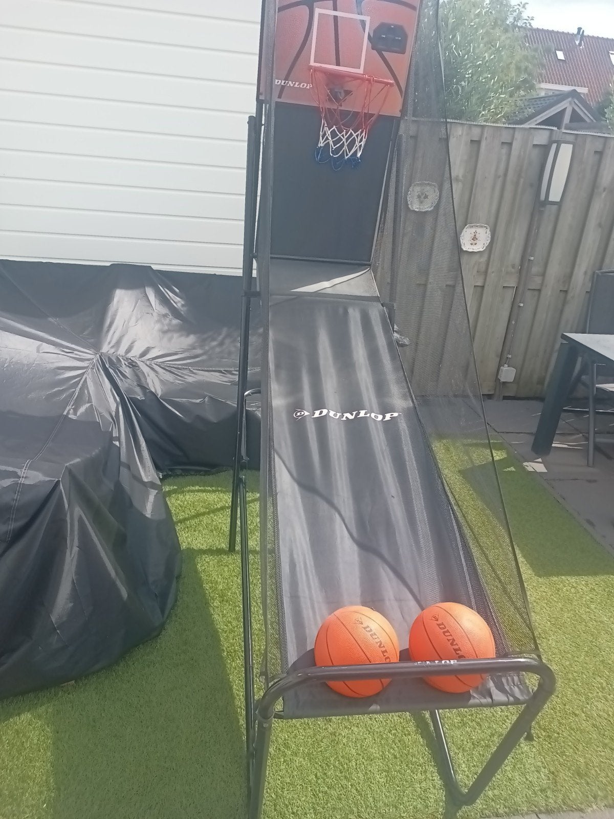 Dunlop Basketbal Arcade Spel met 2 Ballen, Ophalen, Gebruikt, Ring, Bord of Paal