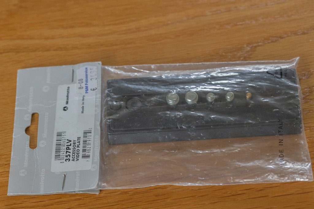 Manfrotto koppelplaat 357 PLV-14 cm, 125 cm of minder, Overige typen, Nieuw, Snelkoppelingsplaat