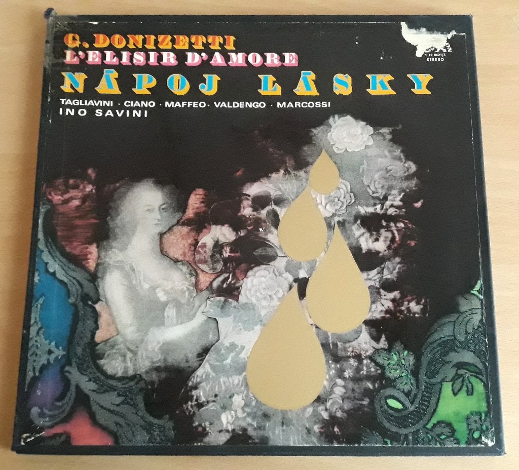 L'Elisir d'Amore -Tagliavini, Ciano, Maffeo - 3LP box + boek, Boxset, Opera of Operette, Ophalen of Verzenden, Zo goed als nieuw