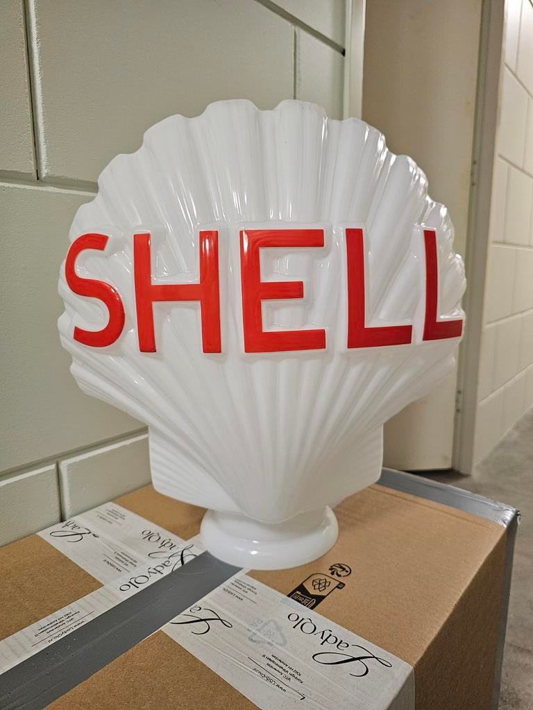 Shell Globe Reproduktie benzinepomp, Ophalen of Verzenden, Reclamebord