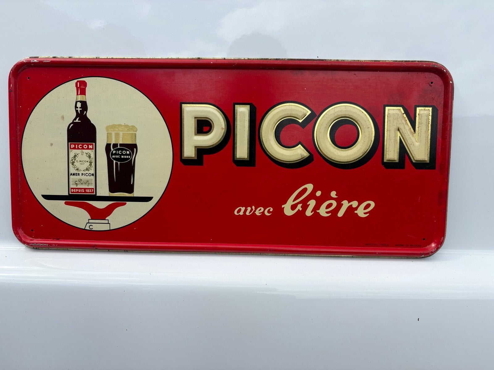 Vintage Picon reclamebord - originele staat, Ophalen of Verzenden