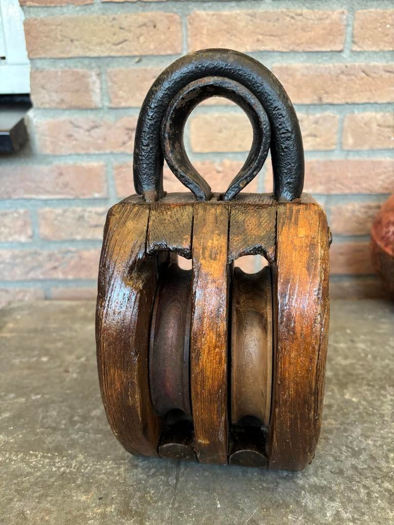 Vintage scheepskatrol hout en metaal Maritiem nautisch, Ophalen of Verzenden