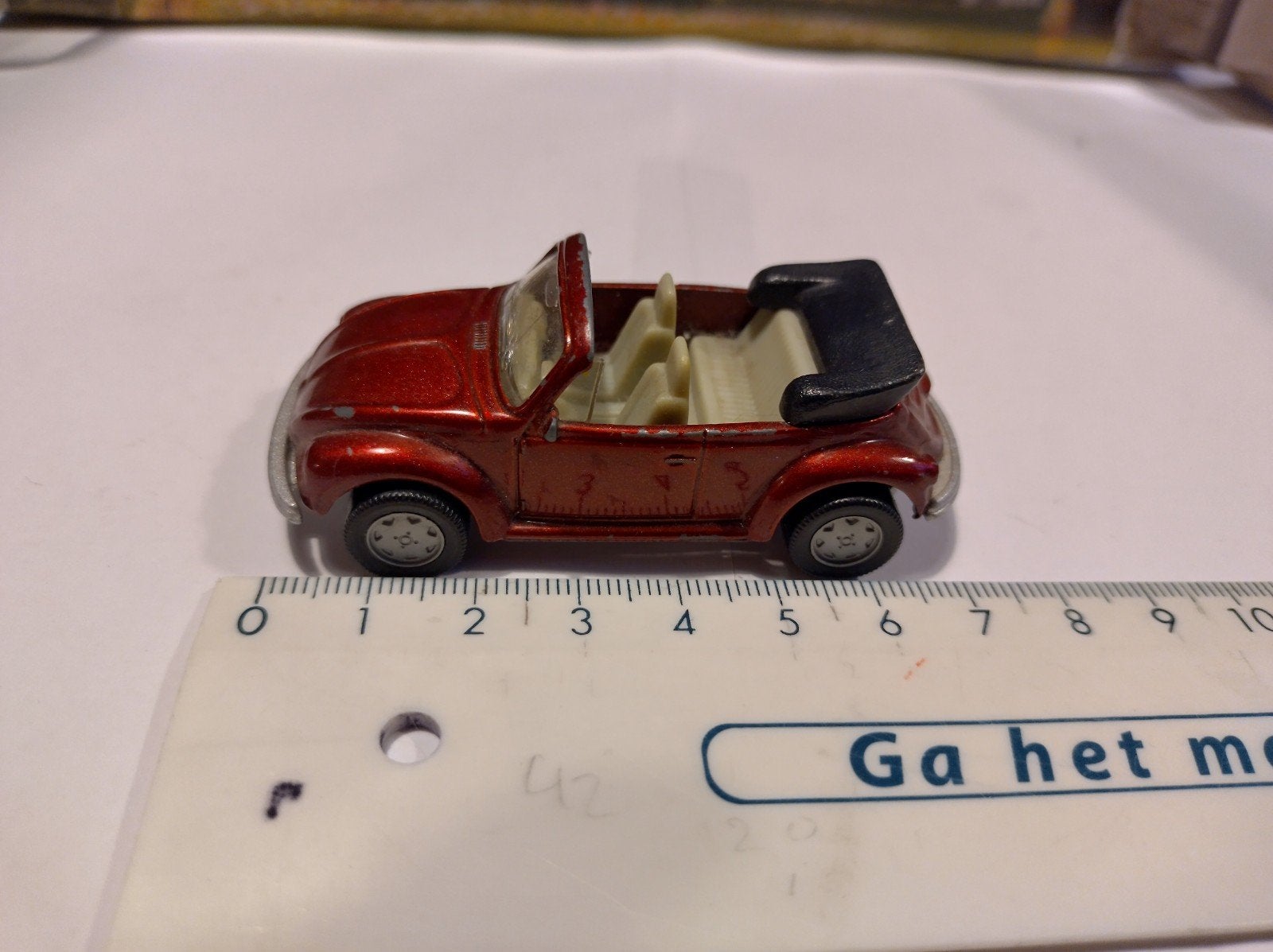 Siku VW Kever Cabriolet Schaalmodel - Rood, Ophalen of Verzenden