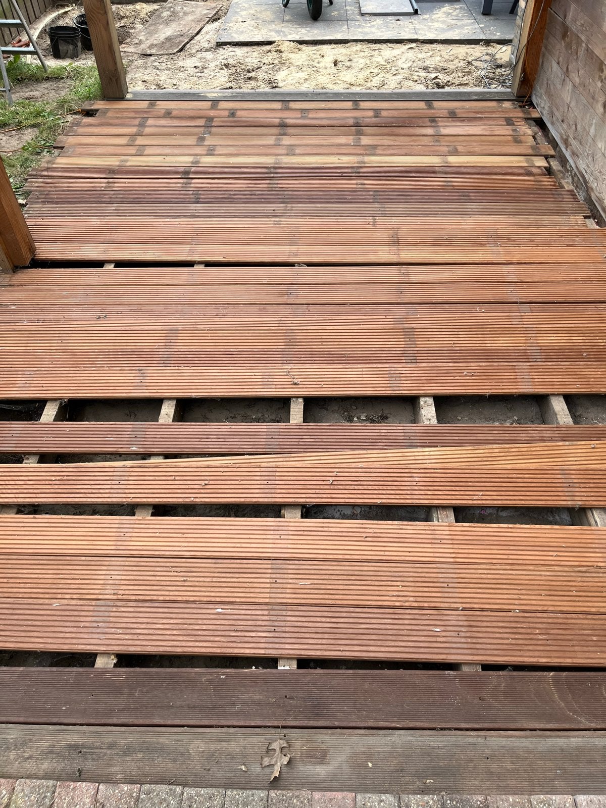 Bankirai vlonderplanken hardhout 30st / 304cm lang/ 2,1 dik, Tuin en Terras, Terrasdelen en Vlonders, Ophalen, Gebruikt, Composiet