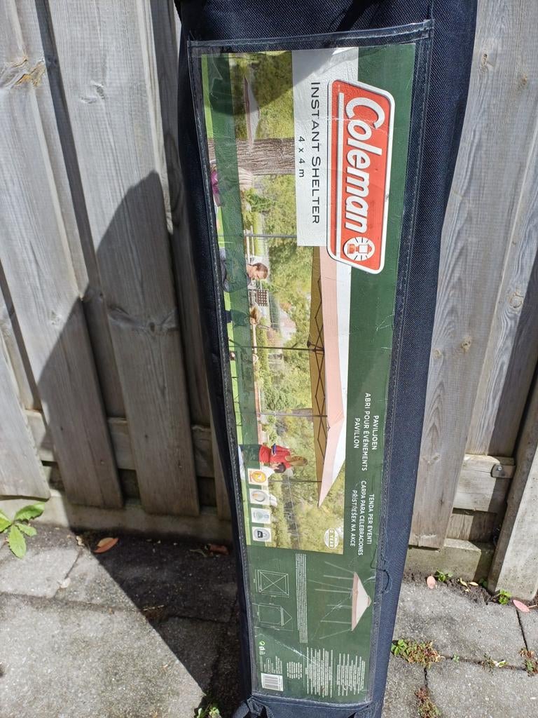 Coleman instant shelter, partytent 4x4m, Ophalen, Opvouwbaar, Zo goed als nieuw, 4 tot 6 meter