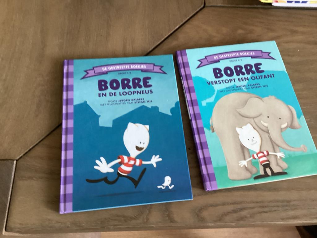 Borre kinderboeken: 'Loopneus' & 'Olifant' (2 stuks), Boeken, Ophalen of Verzenden, Zo goed als nieuw, Fictie algemeen
