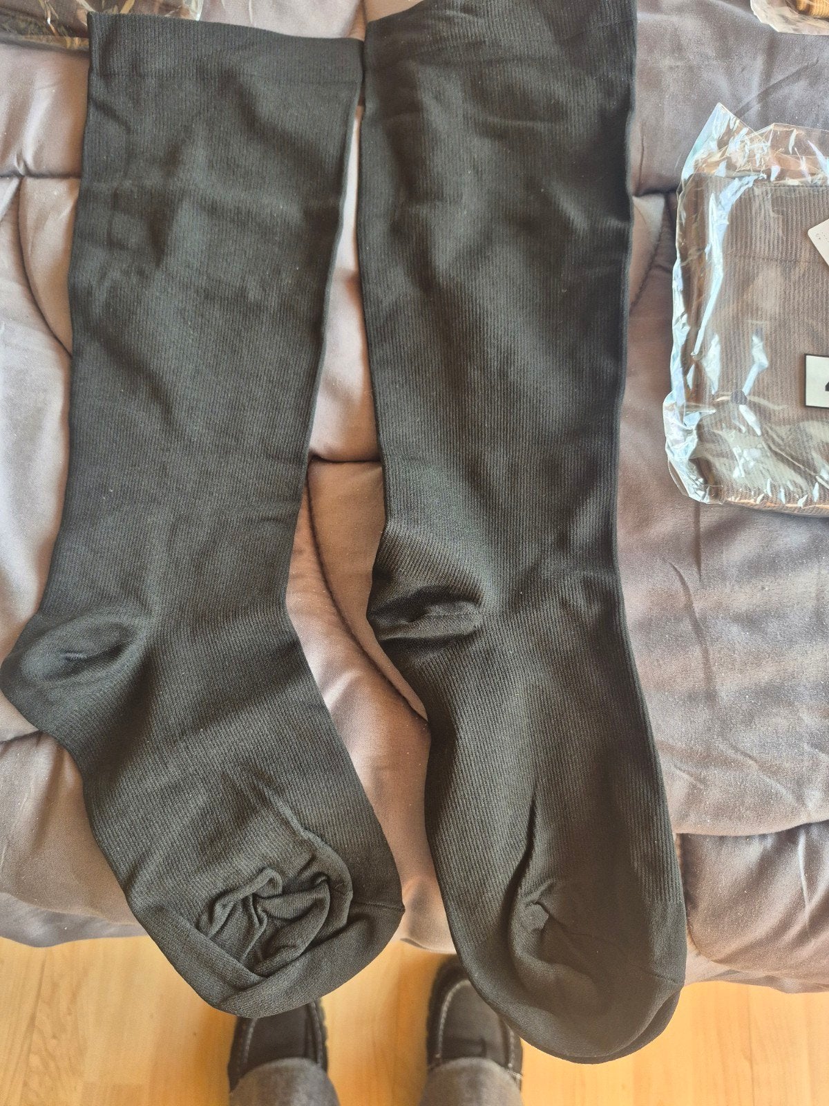 NIEUW Compressiekousen voor brede kuiten - FlexSock 7 paar, Sokken en Kniesokken, Zwart, Nieuw, Overige maten