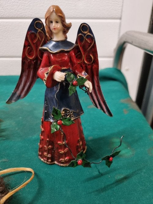 engel handgemaakt vintage tin, Diversen, Kerst, Ophalen of Verzenden, 'T Olde Gre-j, Info@toldegrej.nl, Endepoelstraat 20f Didam