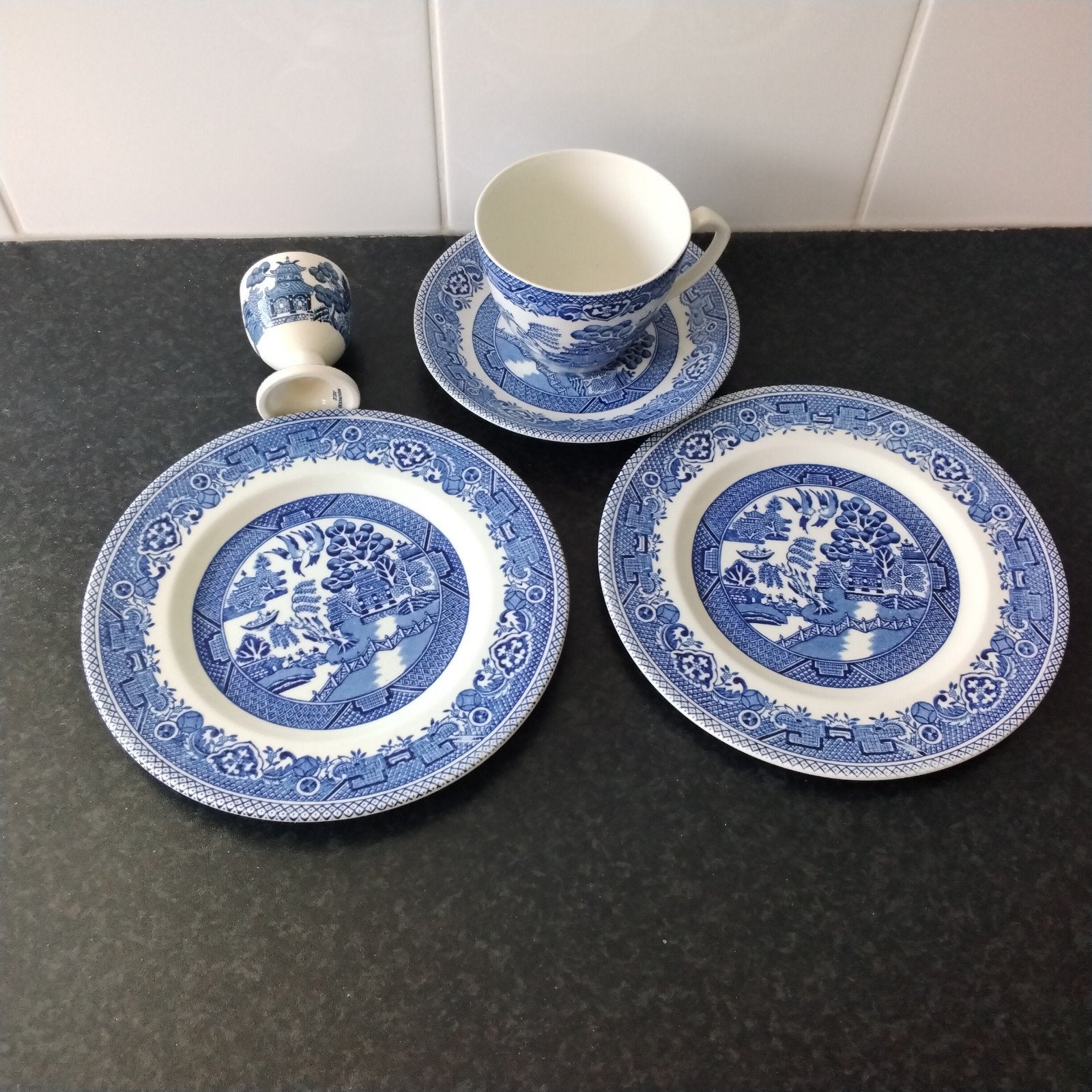Engels wedgwood  myott's  old willows items, Ophalen of Verzenden, Zo goed als nieuw, Porselein, Kop(pen) en/of Schotel(s)
