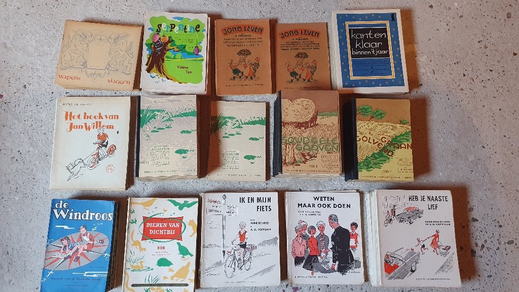 Diverse boeken uit het onderwijs van vroeger, Ophalen of Verzenden