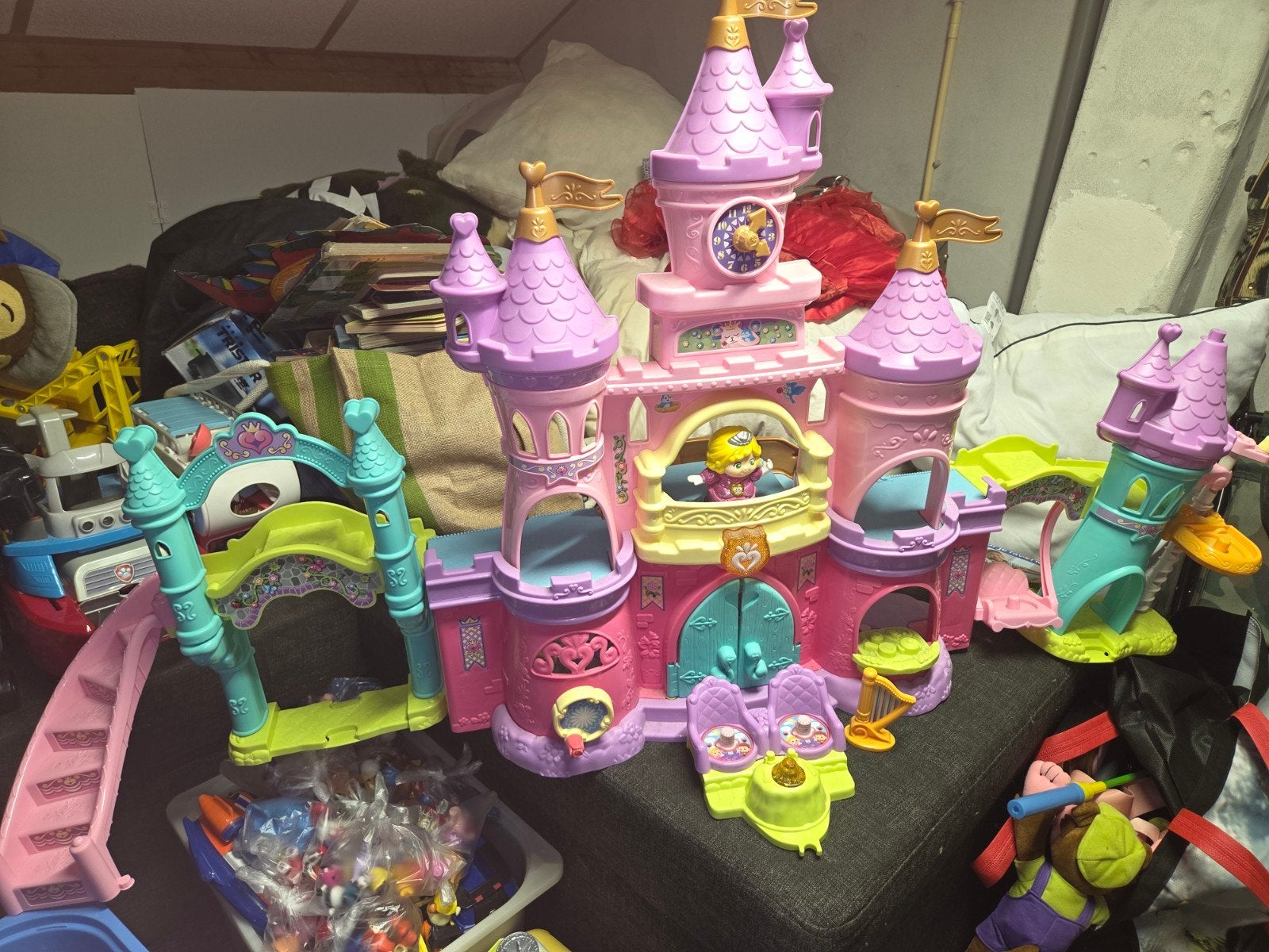 Vtech vrolijke vriendjes Disney Princess Kasteel, Ophalen of Verzenden, Gebruikt, Poppenhuis
