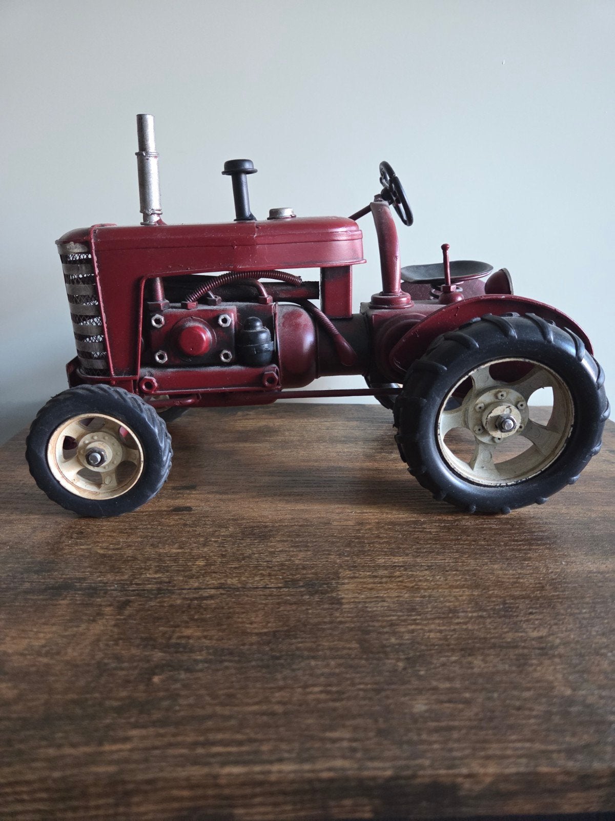 Set van 3 Vintage Metalen Tractor Modellen - Decoratie, Overige merken, Gebruikt, Ophalen of Verzenden, Groter dan 1:32