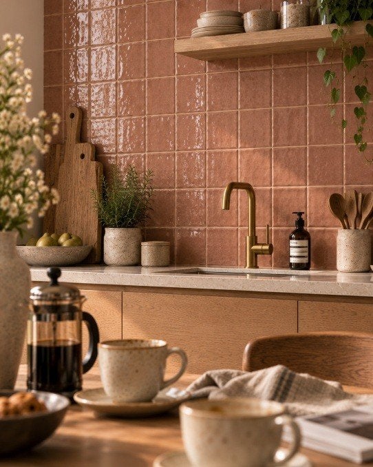 Estudio Maestría Mindelo Mocha Mouse Glans Wandtegel 13x13, Overige materialen, Bruin, Overige typen, Nieuw