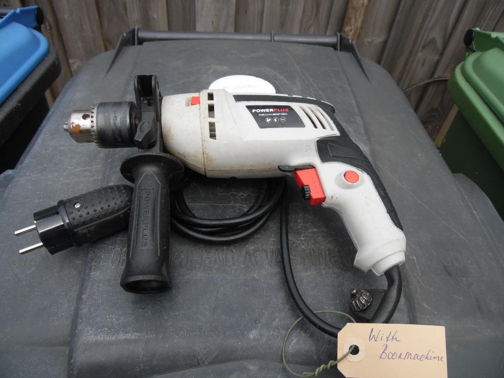 Klopboormachine  powerplus, Ophalen, 600 watt of meer, Variabele snelheid, Zo goed als nieuw