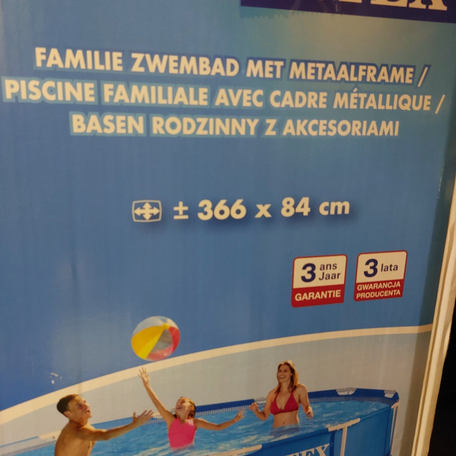 Zwembad 36684 intex, Rond, 300 cm of meer, Ophalen of Verzenden, Zo goed als nieuw
