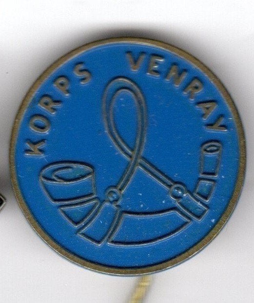 Speldje KORPS VENRAY HOORN BLAUW (A2), Verzamelen, Speldjes, Pins en Buttons, Ophalen of Verzenden, Gebruikt, Overige onderwerpen