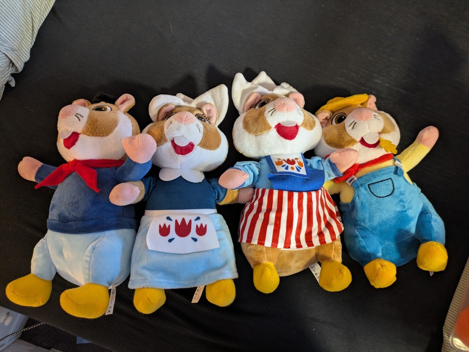 Boer en Boerin Hamsters (4 stuks) - Decoratie, Hamster, Ophalen of Verzenden, Zo goed als nieuw, Met kleding of accessoire