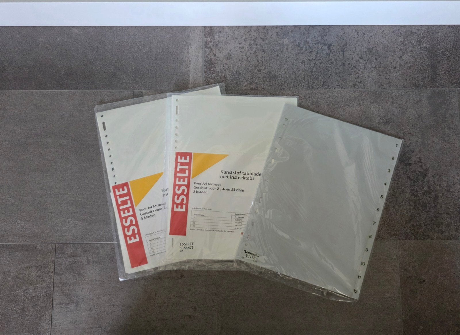3 verpakkingen kunststof tabbladen NIEUW, Diversen, Schoolbenodigdheden, Ophalen of Verzenden, Nieuw