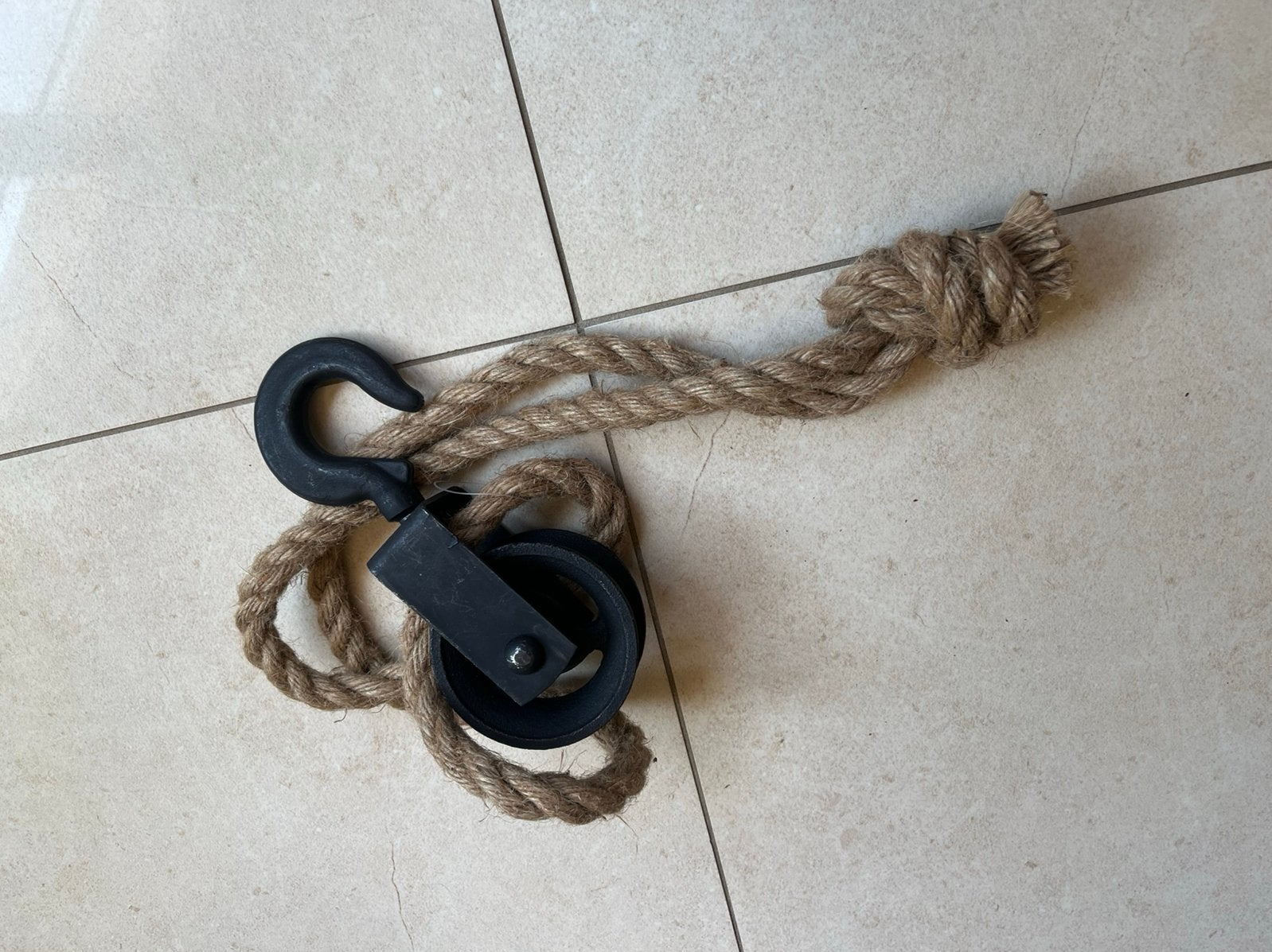 industriële katrolhanger zwart gietijzer Nieuw, Ophalen of Verzenden, Nieuw, Overige materialen, Industrieel