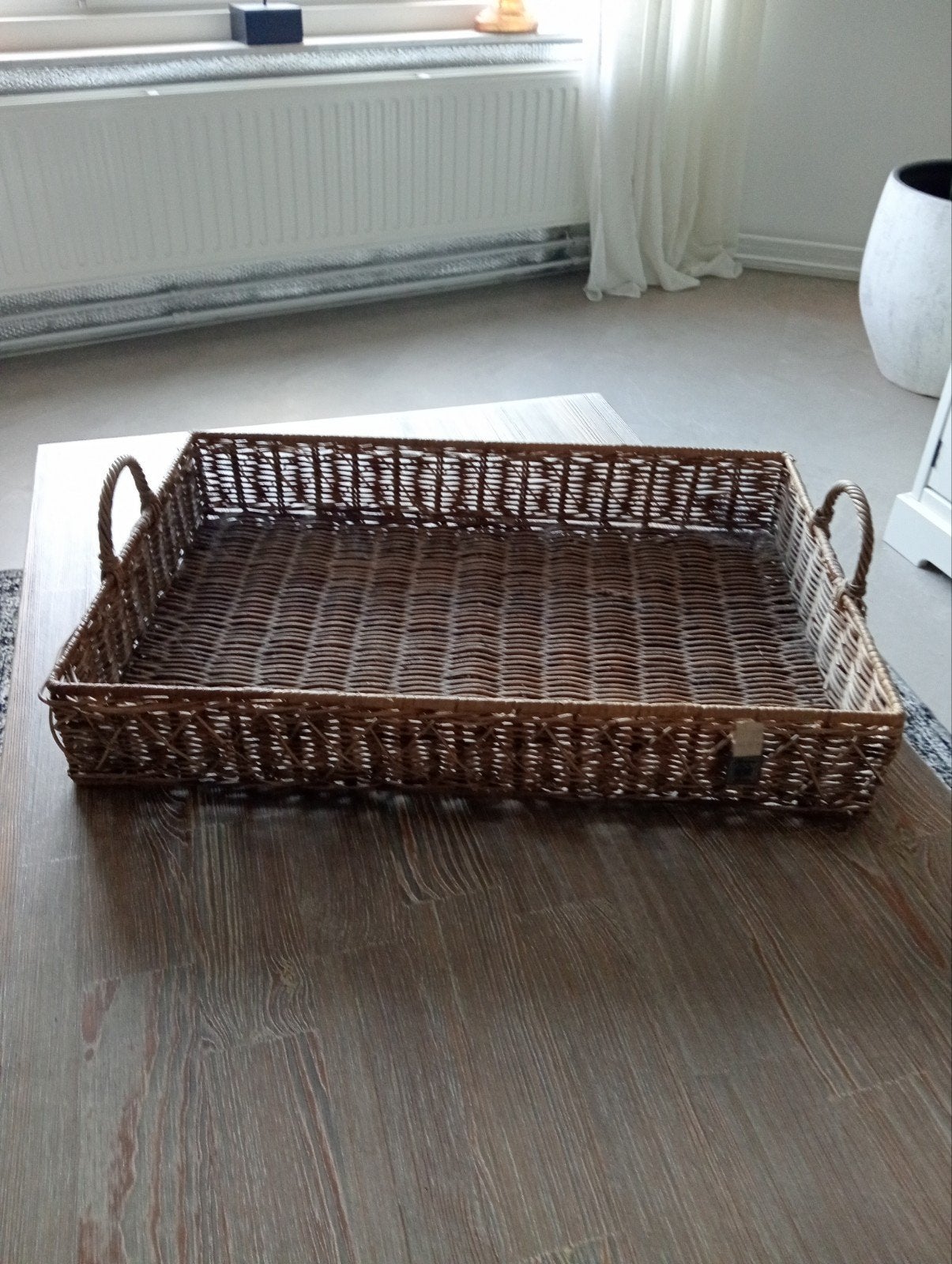 Riviera Maison, Rotan dienblad, Ophalen of Verzenden, Zo goed als nieuw, Rechthoekig, Riet