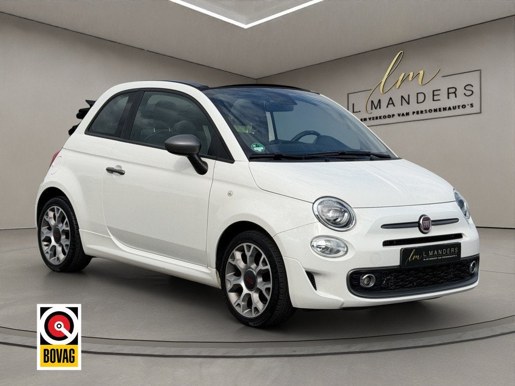 Fiat 500C 0.9 TwinAir Turbo Sport 2019 WIT | Cabrio | Airco, Auto's, Keurmerk '100% Onderhouden', 12 maanden, 86 pk, Gebruikt