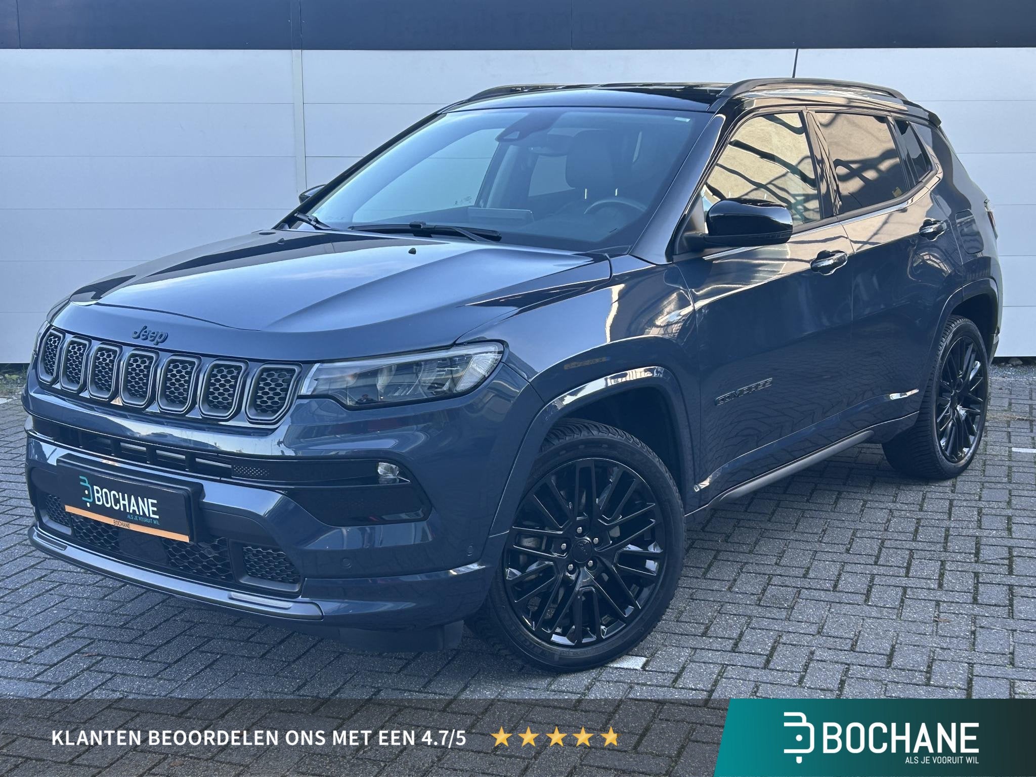Jeep Compass 4xe 240 Plug-in Hybrid Electric S | Leder | Tre, Auto's, Adaptive Cruise Control, 4 cilinders, Met garantie (alle)