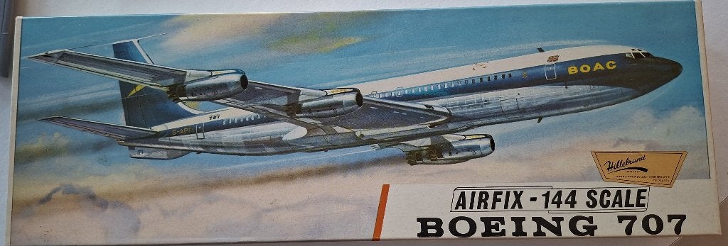 Airfix Boeing 707 schaalmodel - Vintage vliegtuigbouwdoos, Overige merken, 1:144 tot 1:200, Verzenden, Zo goed als nieuw