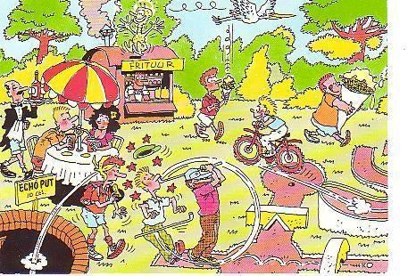 Ansichtkaart	Humor	golf, Verzamelen, Ansichtkaarten | Themakaarten, Verzenden, 1980 tot heden, Ongelopen, Overige thema's
