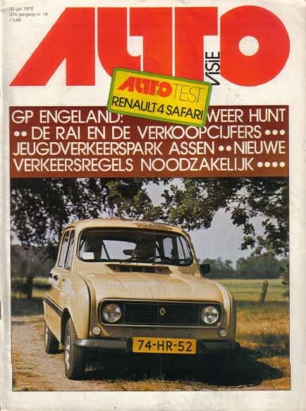 Autovisie 16 1976 : Renault 4 Safari - Citroen LN - Ferrari, Ophalen of Verzenden, Gelezen, Algemeen