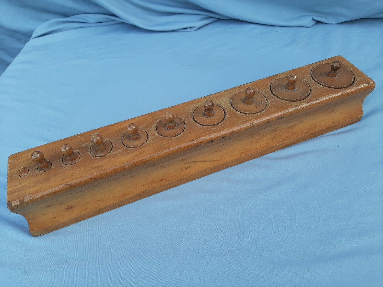 oud montessori cilinderblok/ hout, Ophalen of Verzenden