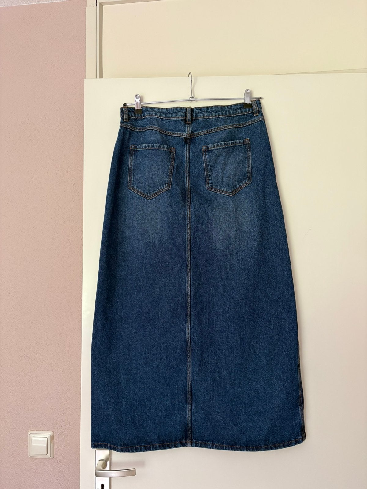 Spijkerrok jeansrok maat m 38 40 maxi blauw, Maat 38/40 (M), Blauw, Ophalen of Verzenden, Zo goed als nieuw