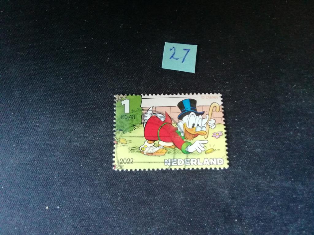NEDERLAND DAGOBERT DUCK GESTEMPELD, Ophalen of Verzenden, Na 1940, Gestempeld