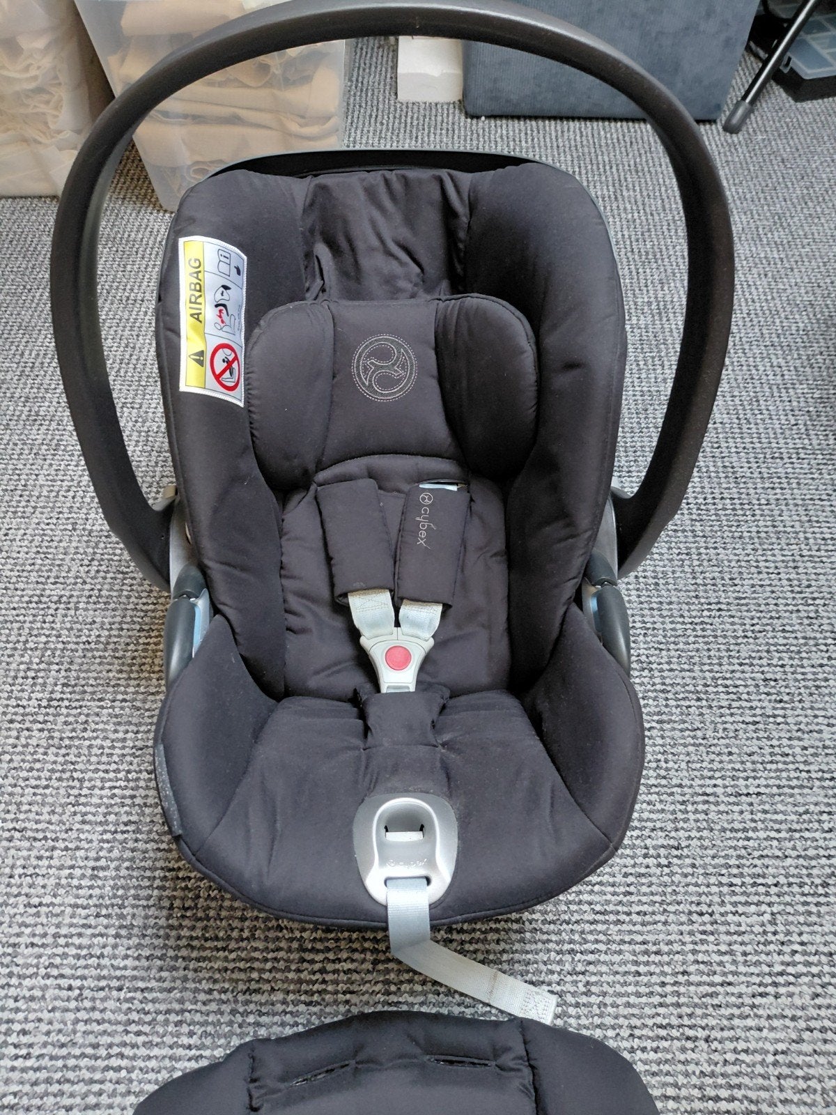 cybex 3 delig zgan! maxicosi, 1e opvolg autostoel 360 base, Verstelbare rugleuning, 0 t/m 18 kg, Zo goed als nieuw, Isofix