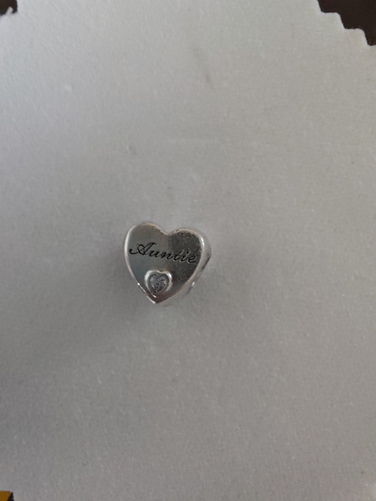 Pandora bedel 'Auntie' (Tante) - Zilver, Pandora, Ophalen of Verzenden, Zo goed als nieuw, 1 bedel