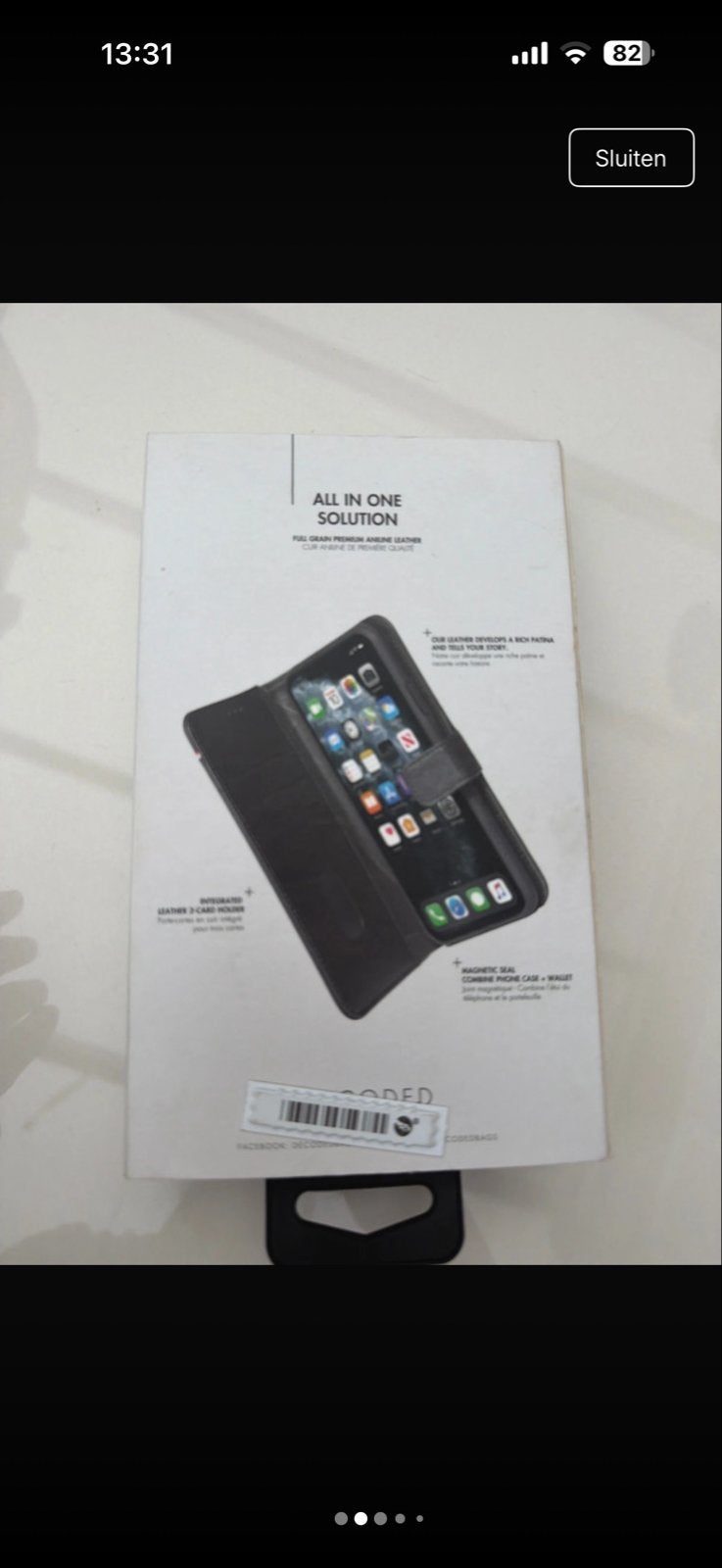 Leren portemonnee hoesje voor iPhone 11/XR - Zwart, Pasjeshouder, IPhone 11, Zwart, Nieuw