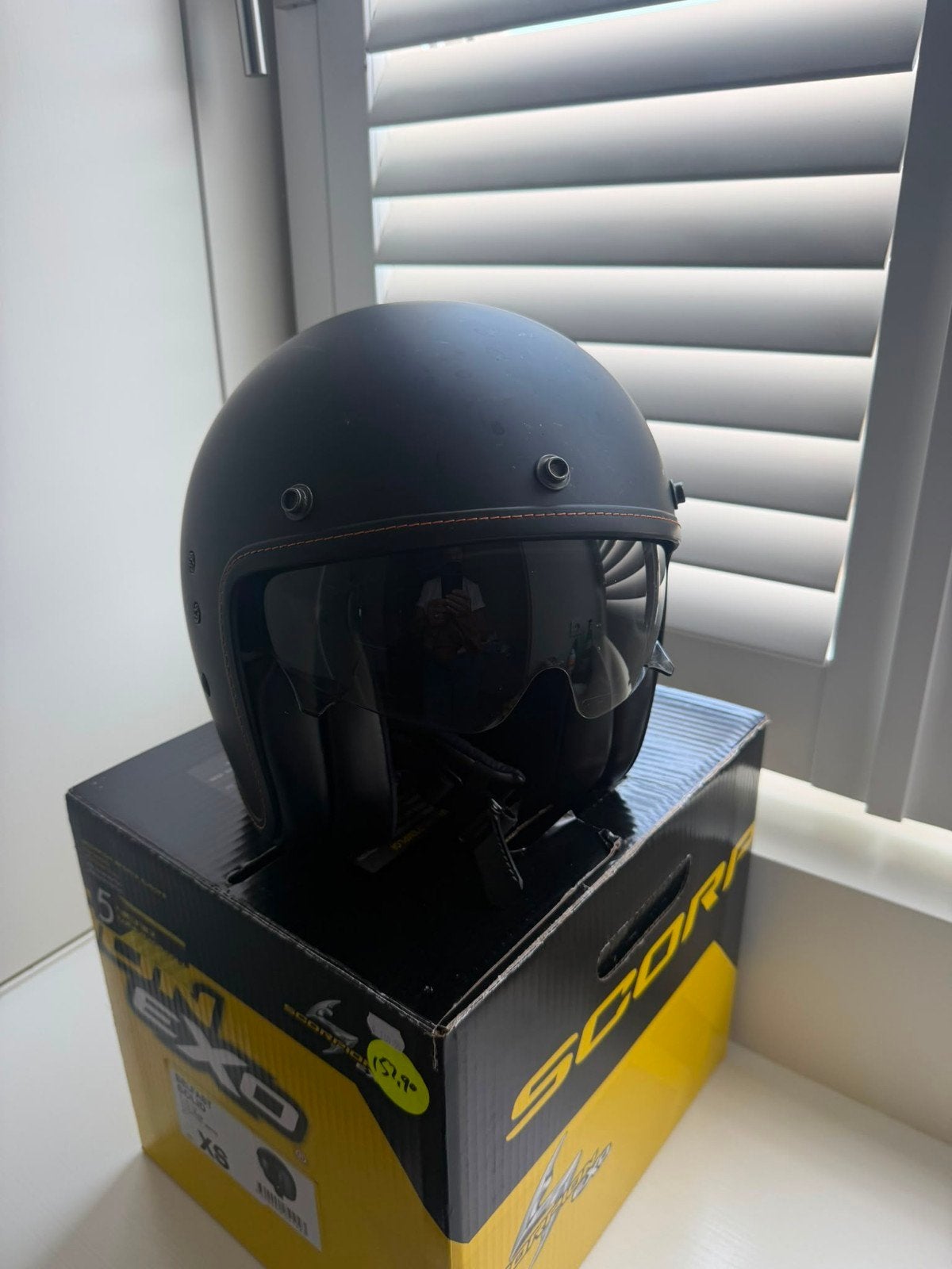 Dames Jethelm Scorpion EXO Belfast Solid Zwart Mat XS, Motoren, Ophalen of Verzenden