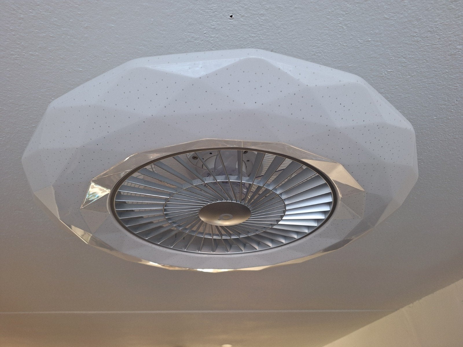 Nieuwe Plafondlamp met Ventilator - Wit/Zilver, Ophalen, Modern, LED, Nieuw